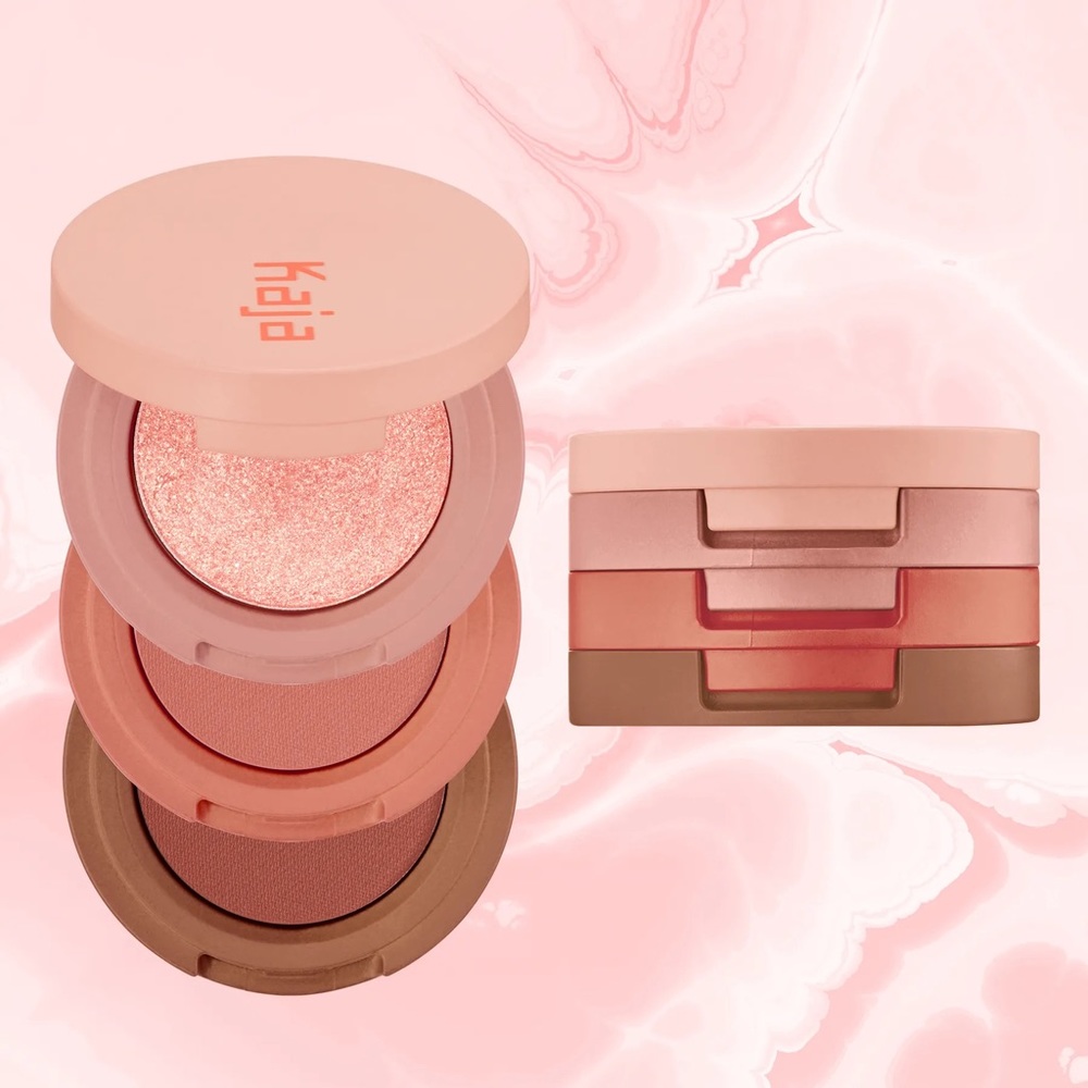 Kaja Beauty Bento Eyeshadow trio stack. Shade Chocolate Dahlia. BNIB